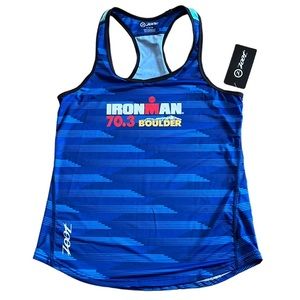 NWT IRONMAN SINGLET RACERBACK TANK BLUE SIZE: MEDIUM